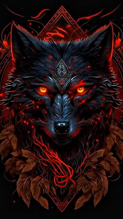 werewolf, wolf, tattoo design, art, illustration