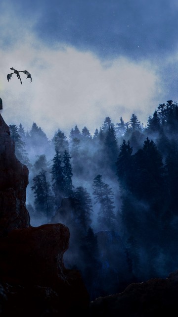 Image cloud, atmosphere, natural landscape, tree, highland