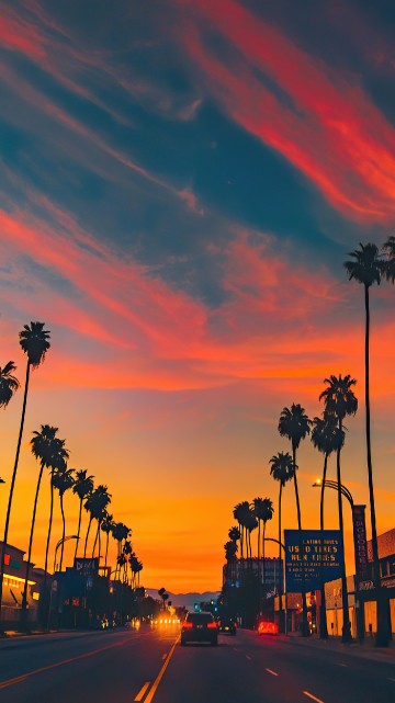 Image sunset, evening, dusk, afterglow, new sky