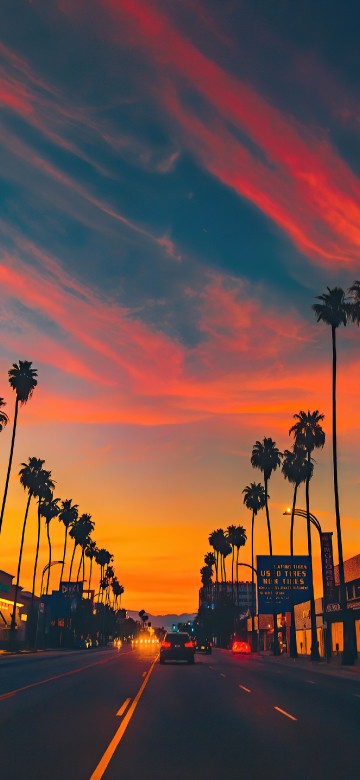 Image sunset, evening, dusk, afterglow, new sky