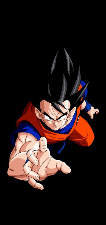 Son-goku, Anime, Amoled, Finger, Animation. Wallpaper in 1189x2511 Resolution