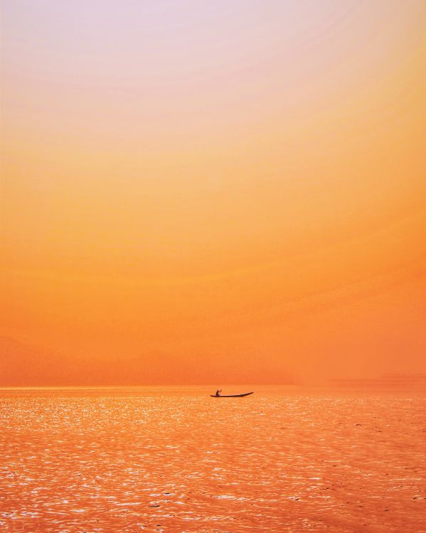 Horizon, Orange, Sea, Afterglow, Sunrise. Wallpaper in 3181x3977 Resolution