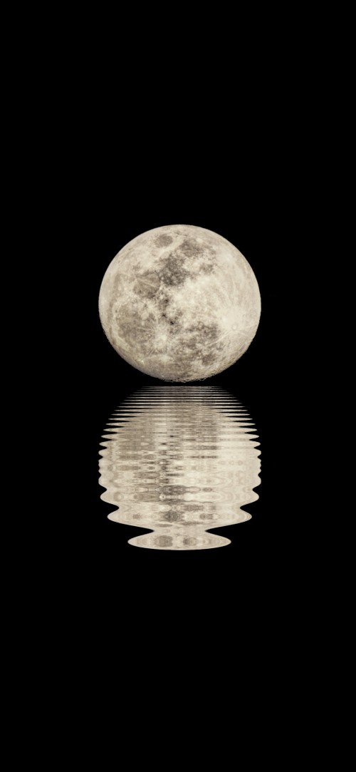 Image moon, moonlight, Full moon, reflection, water