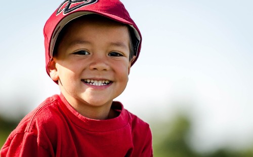 Image child, facial expression, cheek, pink, baseball