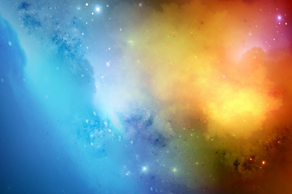 Blue and Yellow Sky With Stars. Wallpaper in 6000x4000 Resolution