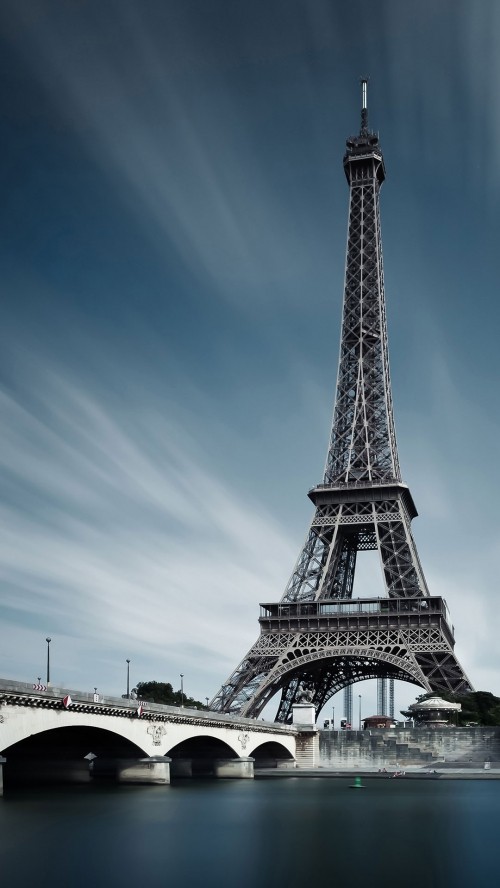 Image trocadro gardens, eiffel tower, cloud, water, tower