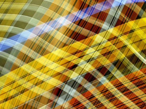 Image yellow red and blue plaid textile