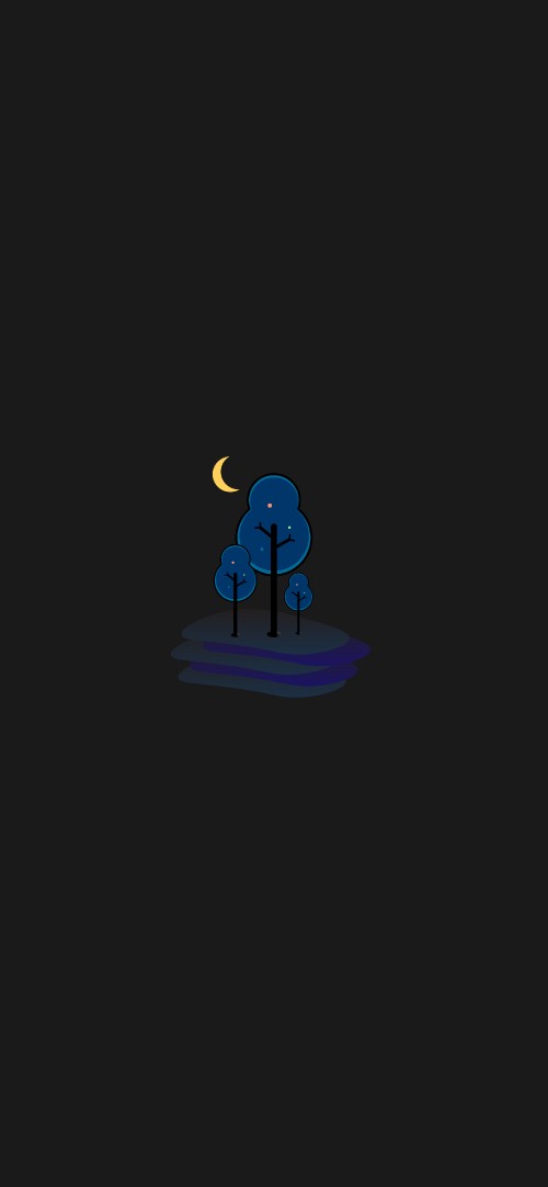 Image minimalism, darkness, animation, cartoon, crescent