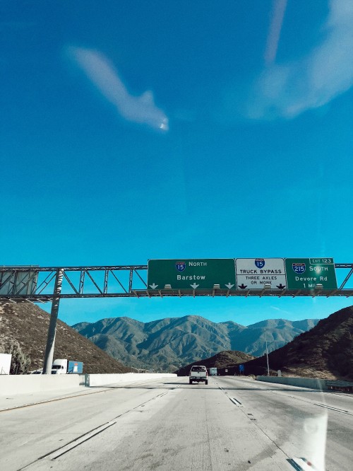 Image road, blue, road surface, mountainous landforms, highway