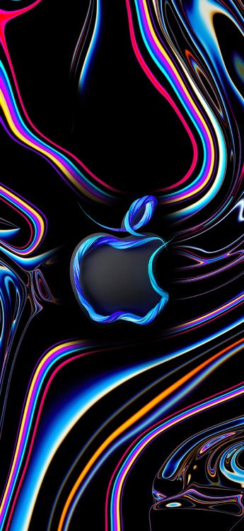 Apple, IPhone, Manzana, Azul, Patrón. Wallpaper in 1436x3113 Resolution