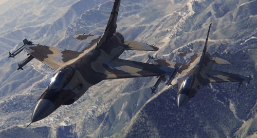 Image black fighter jet flying over snow covered mountain during daytime