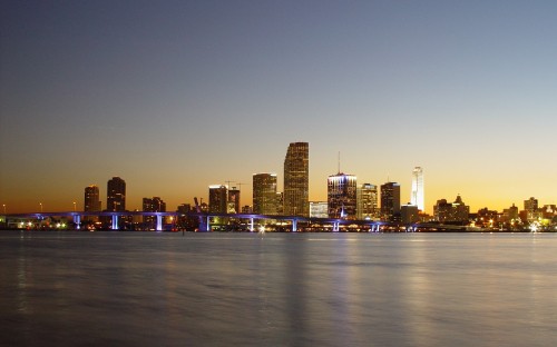 Image city skyline during night time