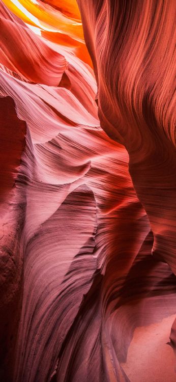 Antelope Canyon, Menschlichen Körper, Orange, Pink, Naturlandschaft. Wallpaper in 1080x2340 Resolution