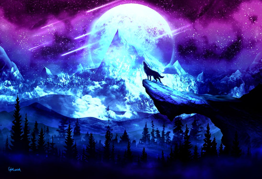 Purple and Blue Sky With Stars. Wallpaper in 5701x3899 Resolution