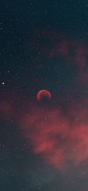 Mond, Januar 2018 Lunar Eclipse, Naturlandschaft, Astronomisches Objekt, Galaxy. Wallpaper in 1080x2340 Resolution
