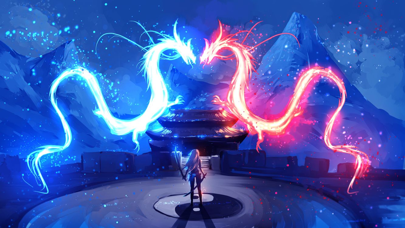 龙 光 紫色的 艺术 红色的高清壁纸 抽象图片 桌面背景和图片