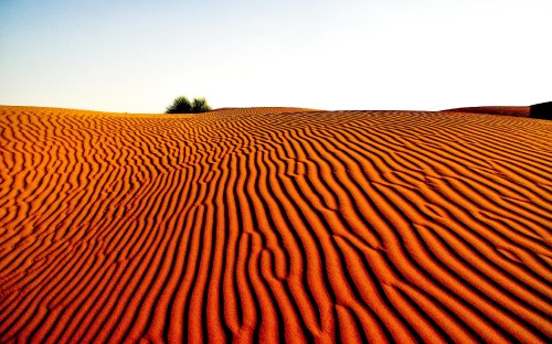 Image brown sand under blue sky during daytime