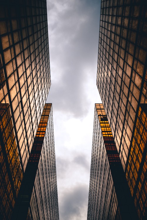 Image low angle photography of high rise buildings