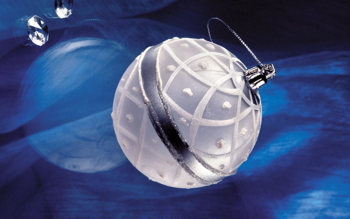 Décoration de Noël, Arbre de Noël, Sphère, Espace, Crystal. Wallpaper in 1920x1200 Resolution