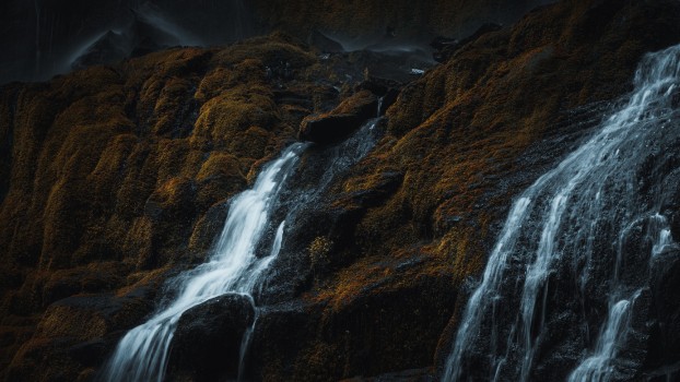 Wallpaper Waterfall, Water, Mountain, Natural Landscape, Chute ...