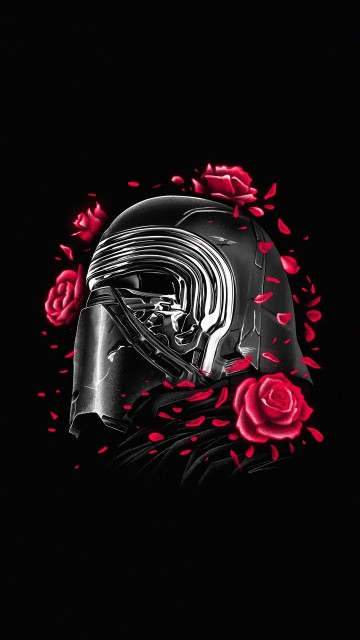 Image kylo ren helmet, star wars, painting, flower, plant