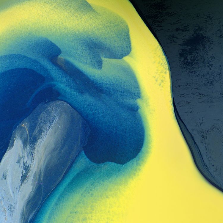 Peinture Abstraite Blanche et Bleue. Wallpaper in 2560x2560 Resolution