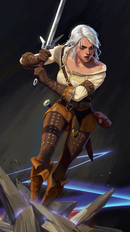 Poses de Acción de Brujo, The Witcher 3 Wild Hunt, Ciri, Geralt de Rivia, The Witcher. Wallpaper in 1080x1920 Resolution