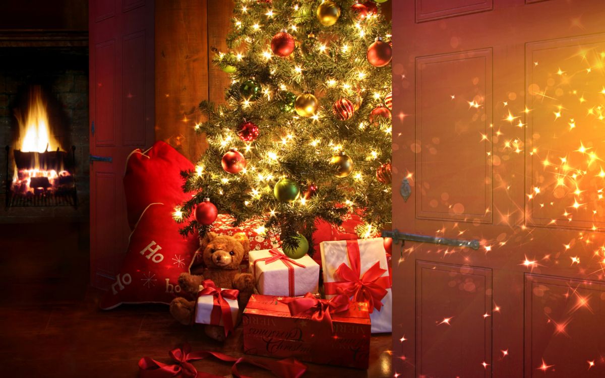 圣诞节那天, 圣诞树, 圣诞节, 圣诞装饰, 圣诞节的装饰品 壁纸 2560x1600 允许
