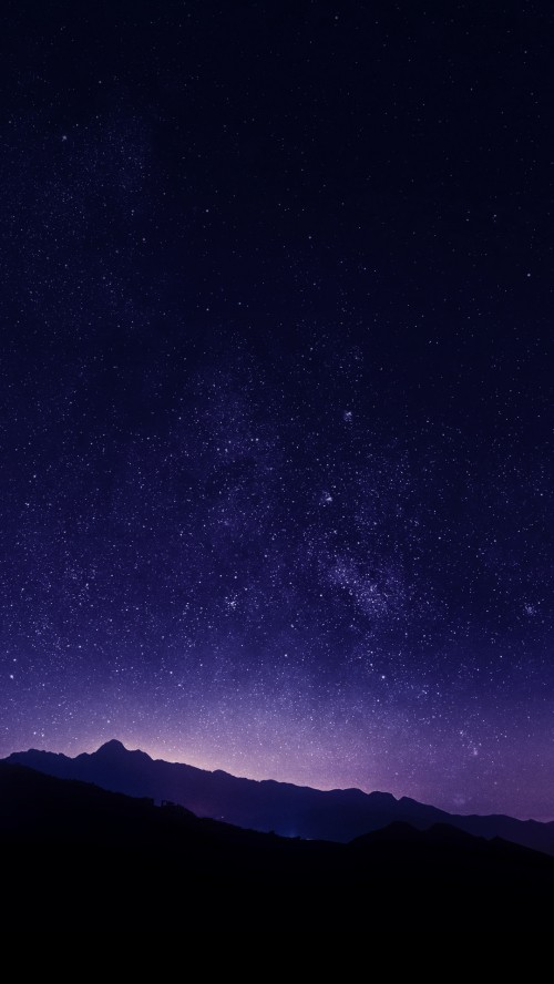 Image Flyme OS 6, night, atmosphere, purple, star