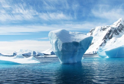 Image ice formation on body of water during daytime