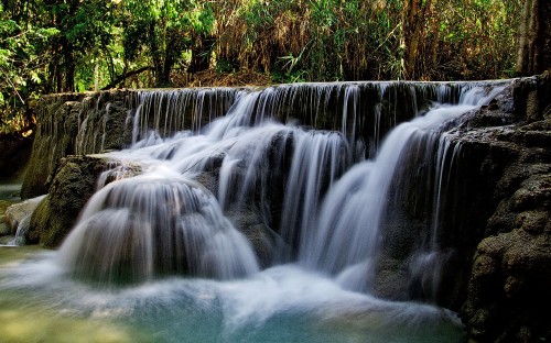 Image water falls in the forest