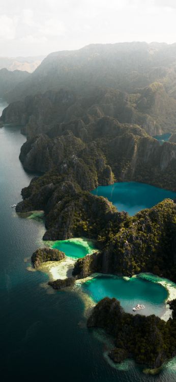 Naturaleza, Coron, Playa, Agua, Montaña. Wallpaper in 1080x2340 Resolution