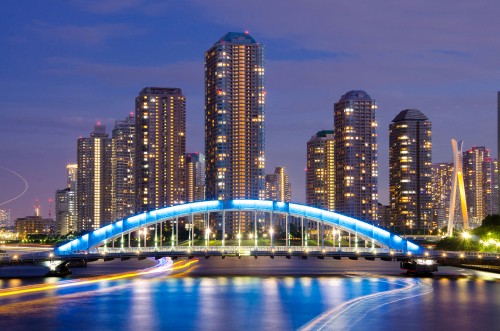 Image city skyline during night time