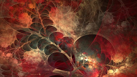 Image red and black abstract painting