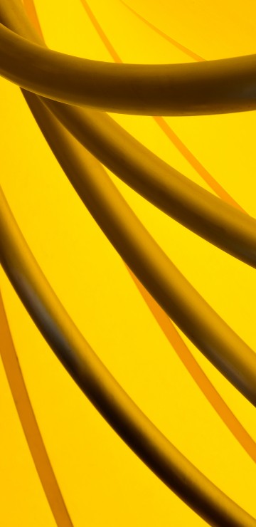Image yellow and blue spiral stairs