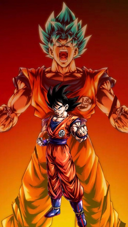 Image anime, cartoon, dragon ball legends, smile, orange