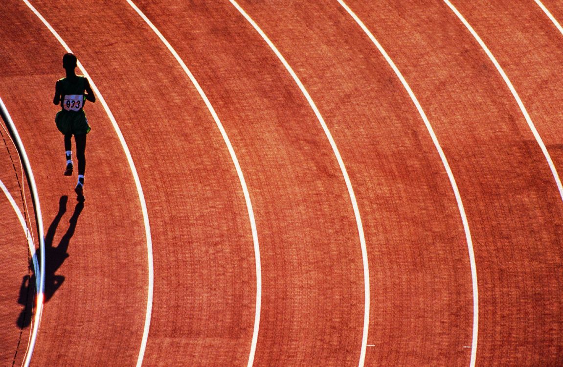 brown and white striped textile