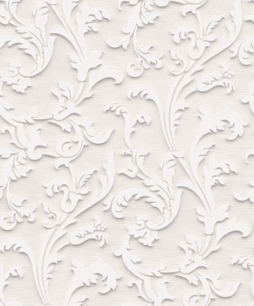 Image white and gray floral textile