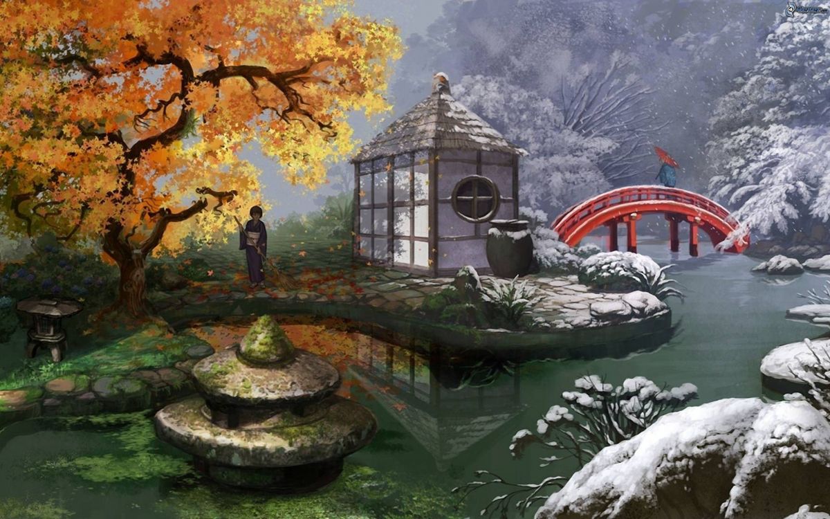 性质, 水道, 反射, 旅游景点, 花园 壁纸 2880x1800 允许