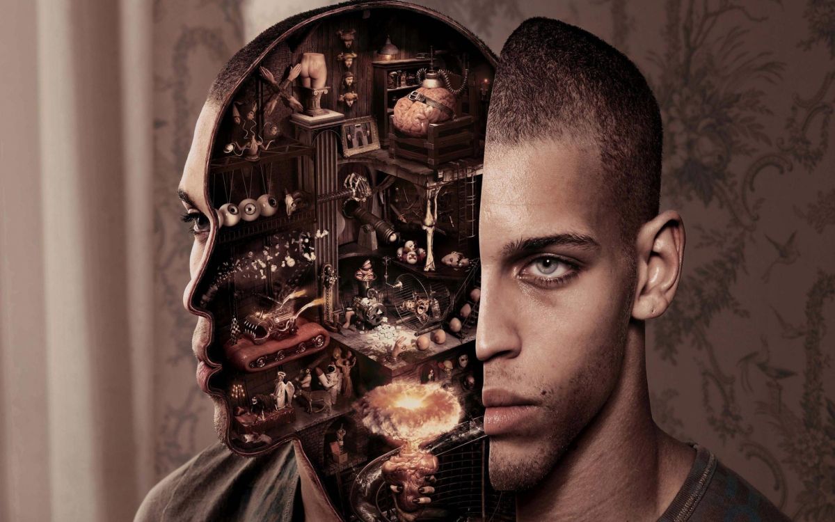 Hombre de Camisa Negra Con Pintura Facial de Calavera. Wallpaper in 2560x1600 Resolution