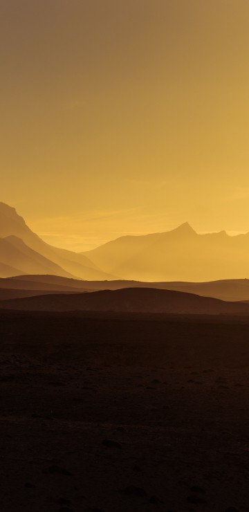 Image gold mountains, mountain, Fuerteventura, dusk, sunset