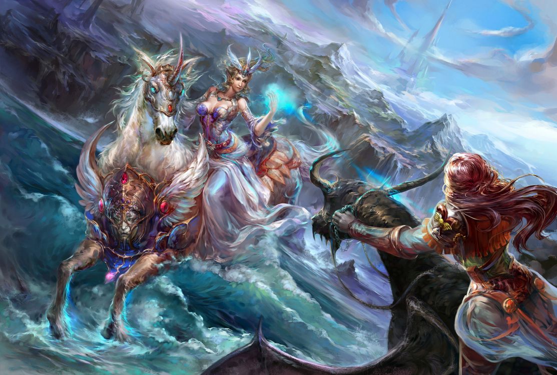 Homme en Veste Marron Équitation Cheval Blanc Peinture. Wallpaper in 3400x2291 Resolution