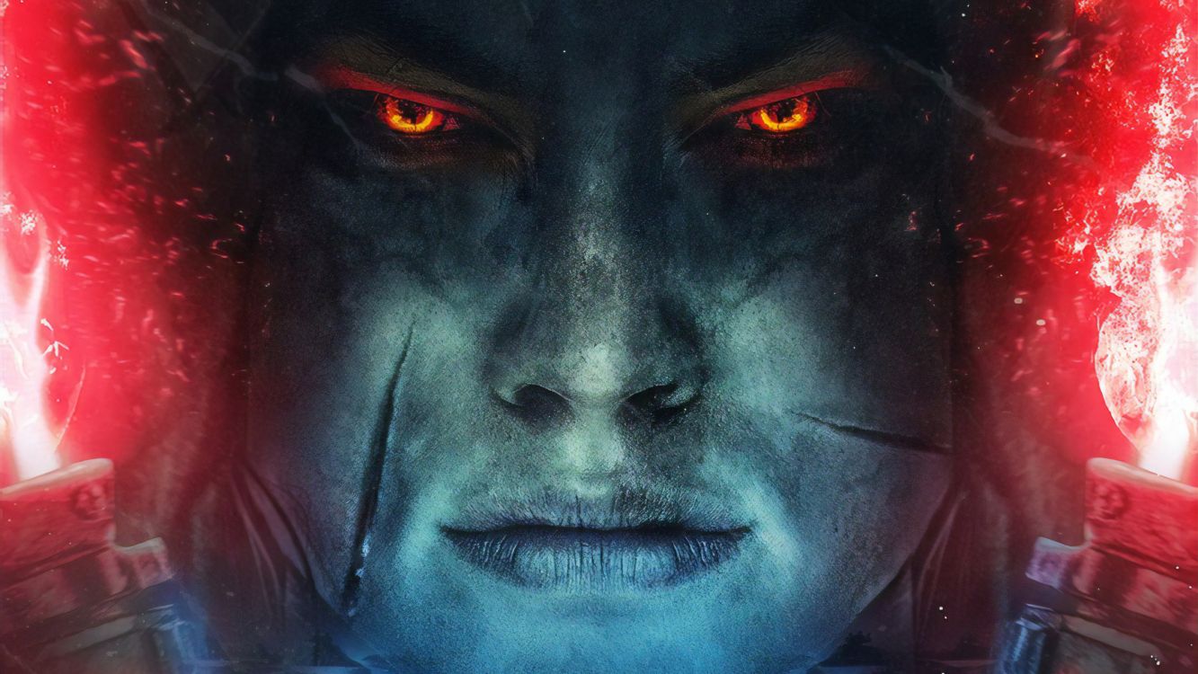 Person Mit Schwarz-roter Gesichtsbemalung. Wallpaper in 3600x2025 Resolution