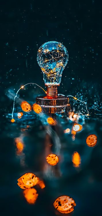 Kreative Bearbeitungen, Kreativität, Wasser, Orange, Kunst. Wallpaper in 1422x3000 Resolution