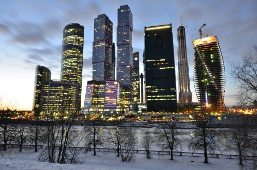 Image city buildings under blue sky during night time