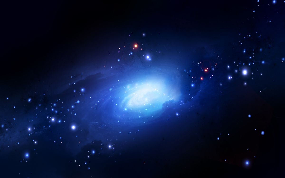 Illustration de la Galaxie Bleue et Blanche. Wallpaper in 1920x1200 Resolution