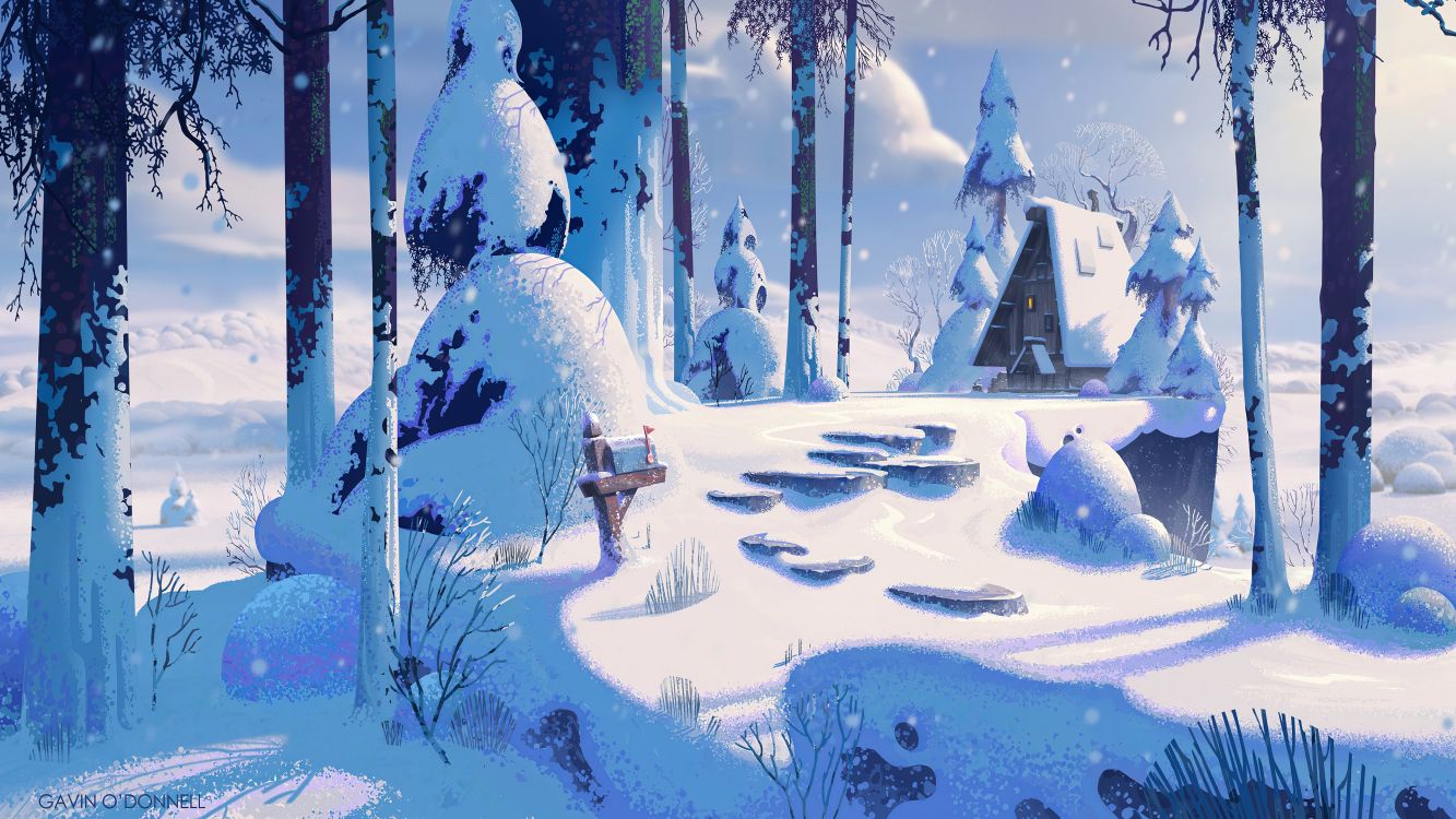 Invierno, Nieve, Congelación, Arte, Capa de Hielo. Wallpaper in 3840x2160 Resolution