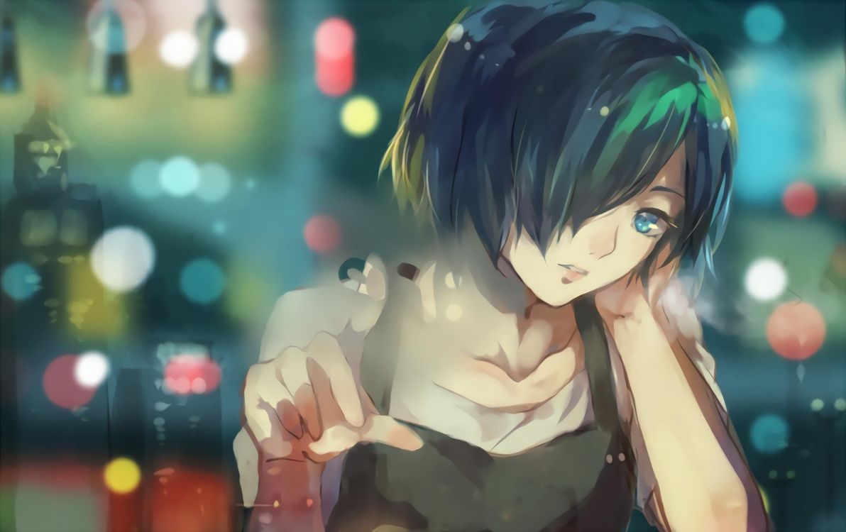 Blue Haired Male Anime Character. Wallpaper in 2560x1610 Resolution