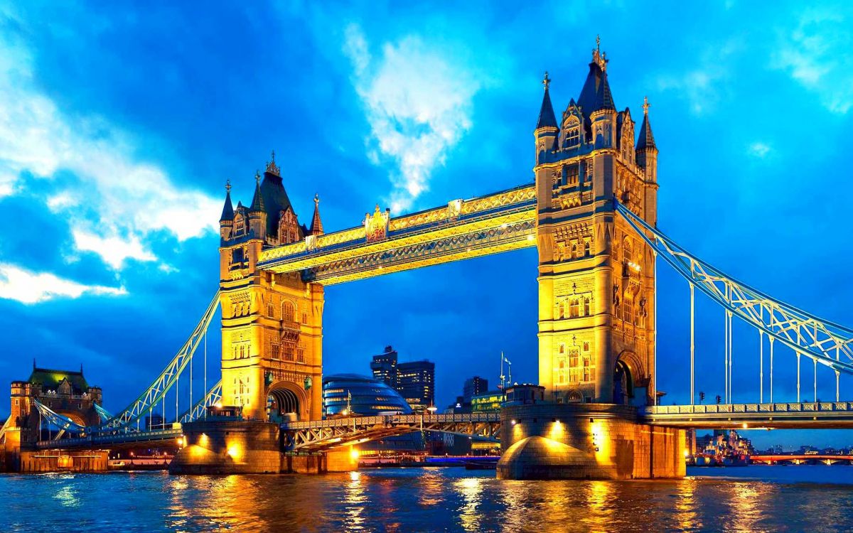 london bridge under blue sky during night time