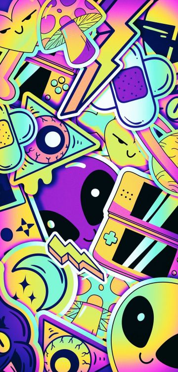 Graphisme, Art, Pink, Magenta, Ligne. Wallpaper in 1080x2248 Resolution